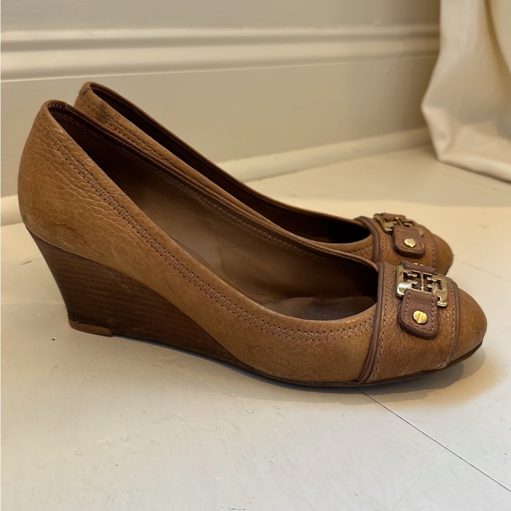 Tory Burch Brown Wedge Shoes